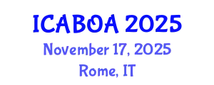 International Conference on Agricultural Biotechnology and Organic Agriculture (ICABOA) November 17, 2025 - Rome, Italy