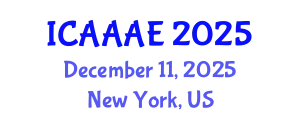 International Conference on Aeronautical and Aerospace Engineering (ICAAAE) December 11, 2025 - New York, United States