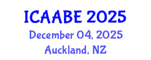 International Conference on Advanced Agricultural and Biosystems Engineering (ICAABE) December 04, 2025 - Auckland, New Zealand