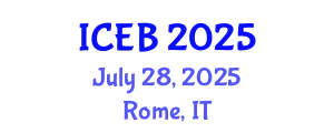 International Conference on Ecosystems and Biodiversity (ICEB) July 28, 2025 - Rome, Italy