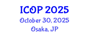 International Conference on Optics and Photonics (ICOP) October 30, 2025 - Osaka, Japan