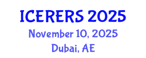 International Conference on Earth Resources and Environmental Remote Sensing (ICERERS) November 10, 2025 - Dubai, United Arab Emirates