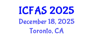 International Conference on Fisheries and Aquatic Sciences (ICFAS) December 18, 2025 - Toronto, Canada