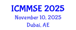International Conference on Metallurgy, Materials Science and Engineering (ICMMSE) November 10, 2025 - Dubai, United Arab Emirates
