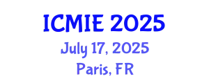 International Conference on Mechatronics, Manufacturing and Industrial Engineering (ICMIE) July 17, 2025 - Paris, France