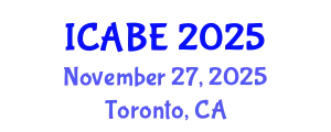 International Conference on Accounting, Business and Economics (ICABE) November 27, 2025 - Toronto, Canada