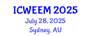 International Conference on Water, Energy and Environmental Management (ICWEEM) July 28, 2025 - Sydney, Australia