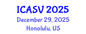 International Conference on Animal Sciences and Veterinary (ICASV) December 29, 2025 - Honolulu, United States