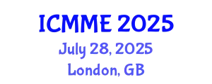 International Conference on Mechatronics and Mechanical Engineering (ICMME) July 28, 2025 - London, United Kingdom
