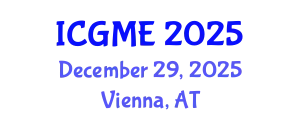 International Conference on Green Manufacturing Engineering (ICGME) December 29, 2025 - Vienna, Austria