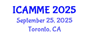 International Conference on Automotive, Mechanical and Materials Engineering (ICAMME) September 25, 2025 - Toronto, Canada