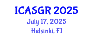 International Conference on Animal Sciences and Genetic Research (ICASGR) July 17, 2025 - Helsinki, Finland