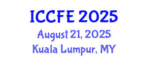 International Conference on Chemical and Food Engineering (ICCFE) August 21, 2025 - Kuala Lumpur, Malaysia