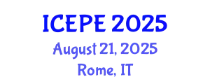 International Conference on Electrical and Power Engineering (ICEPE) August 21, 2025 - Rome, Italy