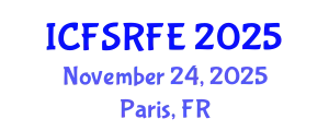 International Conference on Forensic Sciences and Reliable Forensic Evidence (ICFSRFE) November 24, 2025 - Paris, France