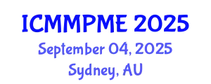 International Conference on Mining, Mineral Processing and Metallurgical Engineering (ICMMPME) September 04, 2025 - Sydney, Australia