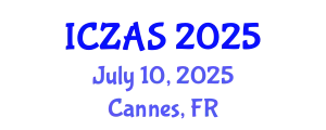 International Conference on Zoology and Animal Science (ICZAS) July 10, 2025 - Cannes, France