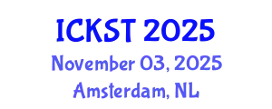 International Conference on Knowledge and Smart Technology (ICKST) November 03, 2025 - Amsterdam, Netherlands