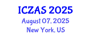International Conference on Zoology and Animal Science (ICZAS) August 07, 2025 - New York, United States