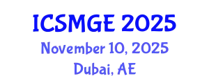 International Conference on Soil Mechanics and Geotechnical Engineering (ICSMGE) November 10, 2025 - Dubai, United Arab Emirates
