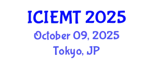 International Conference on Innovation, Engineering Management and Technology (ICIEMT) October 09, 2025 - Tokyo, Japan