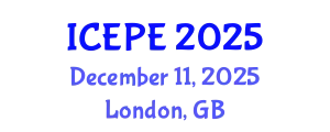 International Conference on Electrical and Power Engineering (ICEPE) December 11, 2025 - London, United Kingdom