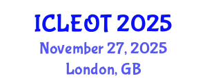International Conference on e-Learning e-Education and Online Training (ICLEOT) November 27, 2025 - London, United Kingdom