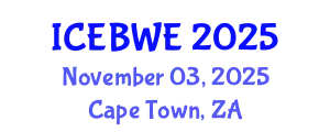 International Conference on Energy, Biomass and Waste Engineering (ICEBWE) November 03, 2025 - Cape Town, South Africa