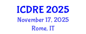 International Conference on Desalination and Renewable Energy (ICDRE) November 17, 2025 - Rome, Italy