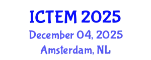 International Conference on Transportation Engineering and Management (ICTEM) December 04, 2025 - Amsterdam, Netherlands