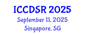 International Conference on Control, Dynamic Systems, and Robotics (ICCDSR) September 11, 2025 - Singapore, Singapore