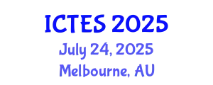 International Conference on Teaching and Education Sciences (ICTES) July 24, 2025 - Melbourne, Australia