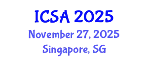 International Conference on Statistics and Analysis (ICSA) November 27, 2025 - Singapore, Singapore
