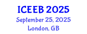 International Conference on Ecology and Environmental Biology (ICEEB) September 25, 2025 - London, United Kingdom