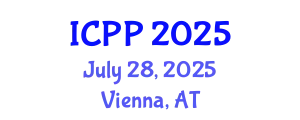 International Conference on Plasma Physics (ICPP) July 28, 2025 - Vienna, Austria