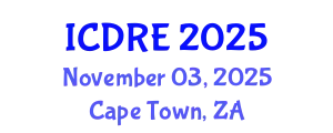 International Conference on Desalination and Renewable Energy (ICDRE) November 03, 2025 - Cape Town, South Africa