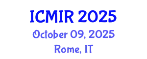 International Conference on Music Information Retrieval (ICMIR) October 09, 2025 - Rome, Italy