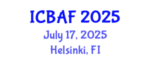 International Conference on Banking, Accounting and Finance (ICBAF) July 17, 2025 - Helsinki, Finland