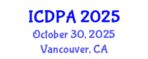 International Conference on Developmental Psychology and Adolescence (ICDPA) October 30, 2025 - Vancouver, Canada