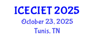International Conference on Education, Curriculum, Instructional and Educational Technology (ICECIET) October 23, 2025 - Tunis, Tunisia
