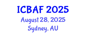 International Conference on Banking, Accounting and Finance (ICBAF) August 28, 2025 - Sydney, Australia