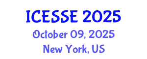 International Conference on Environmental Systems Science and Engineering (ICESSE) October 09, 2025 - New York, United States