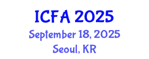 International Conference on Fisheries and Aquaculture (ICFA) September 18, 2025 - Seoul, Republic of Korea