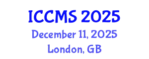 International Conference on Computational and Mathematical Sciences (ICCMS) December 11, 2025 - London, United Kingdom