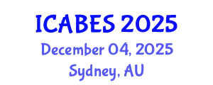 International Conference on Agricultural, Biological and Ecosystems Sciences (ICABES) December 04, 2025 - Sydney, Australia