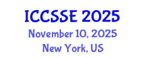 International Conference on Computer Science and Software Engineering (ICCSSE) November 10, 2025 - New York, United States