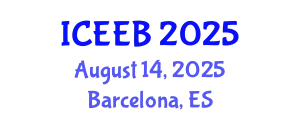 International Conference on Ecology and Environmental Biology (ICEEB) August 14, 2025 - Barcelona, Spain