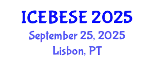 International Conference on Environmental, Biological, Ecological Sciences and Engineering (ICEBESE) September 25, 2025 - Lisbon, Portugal