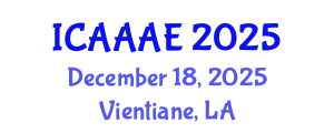 International Conference on Aeronautical and Aerospace Engineering (ICAAAE) December 18, 2025 - Vientiane, Laos