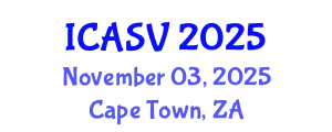 International Conference on Animal Sciences and Veterinary (ICASV) November 03, 2025 - Cape Town, South Africa